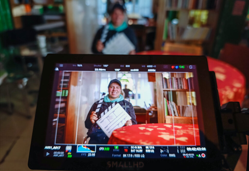 Ready to roll: our crew gets set to film a Mexican football star for an international production.